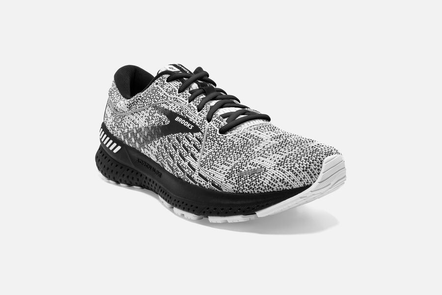 Brooks Israel Adrenaline GTS 21 Road Running Shoes Mens - White/Grey/Black - TSR-814306